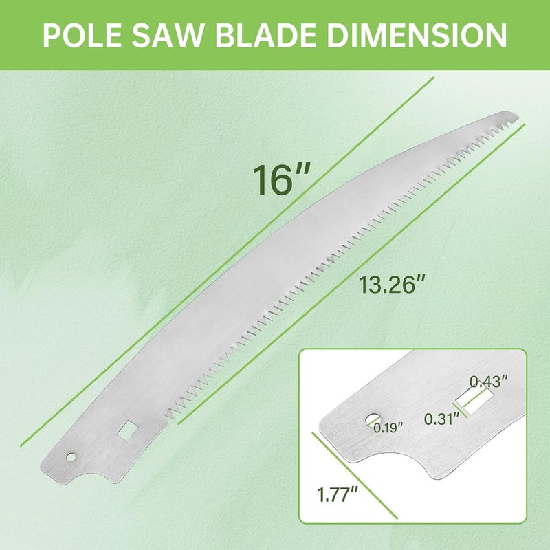 Dimakung 15 Inch Pole Saw Blade Replacement for Fiskars Tree Pruner, Extendable Tree Trimmer Blade for Garden Branch Cutting Compatible with Fiskars Pruning Models 6391 9388 9390 7889 7831 8391 - Image 2
